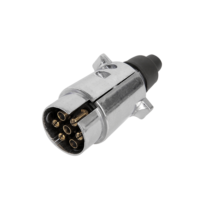 7-Pin stor rund plugg i aluminium stil JH015-A