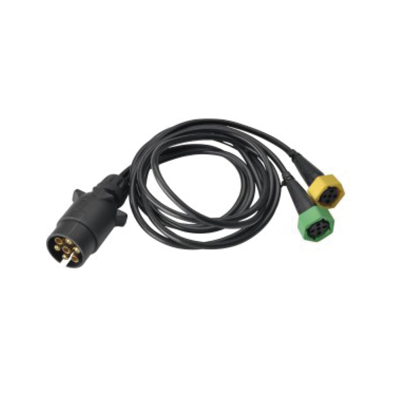 7-polet PVC rett spole, på plugg JH003 og to 5-pins pastic plugger, kabellengde 1M,2M,3M...JH017-H
